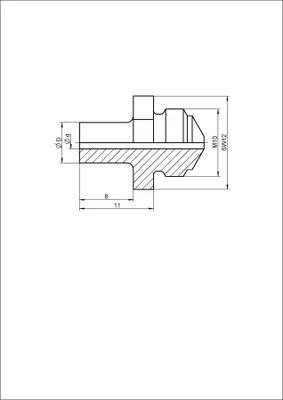 Produktbild von Gesipa Ersatzteil Mundstück V-17/45 (8 mm verlängerte Ausführung)