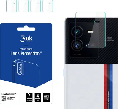 Produktbild von 3mk Hybridglas Lens Protection für Vivo iQOO 10 Pro Kamera Objektiv Kameralinse 0,16mm 6H (4 Stück)