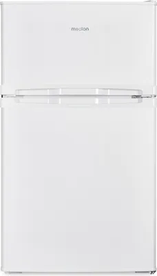 Produktbild von MEDION Mini Kühl-Gefrierkombination (85 Liter, 61L Kühlteil, 24L Gefrierteil, freistehend, 40 dB, transparente Gemüseschublade, Türanschlag wechselbar, MD 37689) weiß