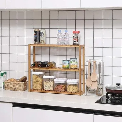Obrázok produktu pre Polica Famanu do kuchyne, 15 x 60 x 54 cm – nástenná polica a stojaca polica