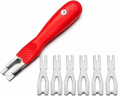 Immagine prodotto di Raschietto professionale in acciaio inossidabile, con tre lame e design ergonomico