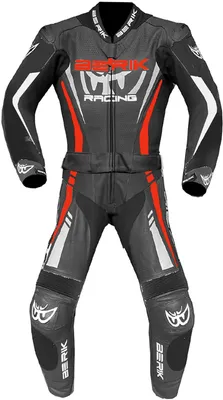 Produktbild von Berik Monles 2-Teiler Damen Motorrad Lederkombi, schwarz/rot/weiß, 44
