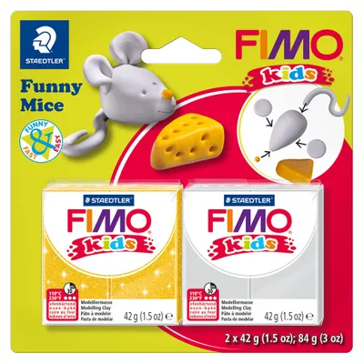 Produktbild von Staedtler FIMO 8035, Modellierton, Gold, Grau, Kind, 2 Stück(e), 2 Farben, 110 °C