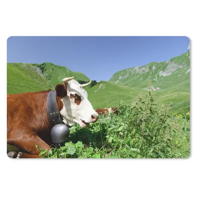 Produktbild von MuchoWow® Mauspad Mousepad Kuh - Pflanzen - Berg 27x18 cm - Mousepads - Maus Mat - Pad - Mausunterlage - Büroartikel - Desk Matten