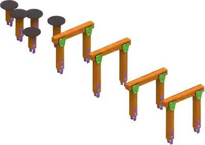 Productafbeelding van Spielplatz Schwebebalken Balancierbrücke Hängebrücke Kletterbrücke Wackelbalken