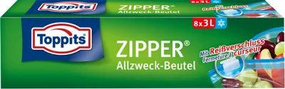 Produktbild von TOPPITS Zipper Allzweck-Beutel 8 x 3L (27 x 24cm)