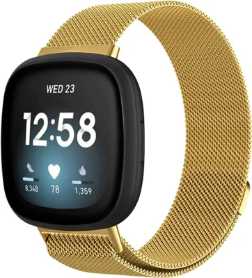 Produktbild von imoshion Magnetisches Milanaise Armband für das Fitbit Versa 3 - Größe S - Gold