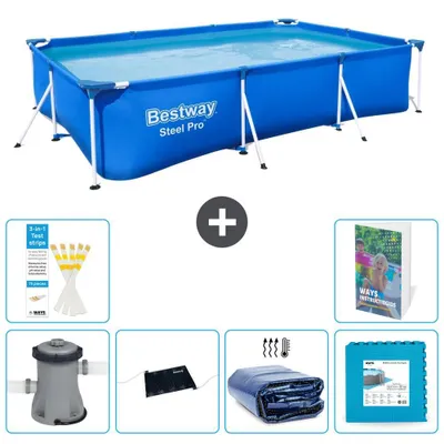 Immagine prodotto di Bestway Steel Pro, piscina rettangolare - 300x201x66 cm - 5 pezzi, modello S340
