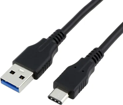 Produktbild von MMOBIEL USB-C auf USB-A Kabel 3.0 / 1m / Schwarz / Typ C / Ladekabel