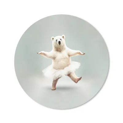 Produktbild von MuchoWow® Mauspad Mousepad Eisbär - Tutu - Weiß - Porträt - Tiere - Kinder 20x20 cm - Mousepads - Maus Mat - Pad - Mausunterlage - Schreibtischmatte