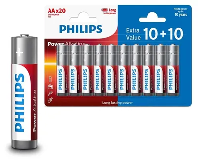 Produktbild von Philips Batterie AA Alkaline 10 + 10 Stück LR6P20BP/10