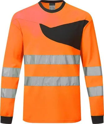 Produktbild von Portwest PW221 Langarm-Warn-T-Shirt, Orange, 4XL, Kingsmill