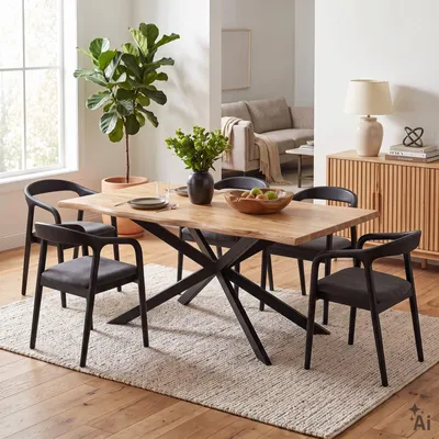 Produktbild von Esstisch NARVIK 180 x 90 cm aus Massivholz - Natur