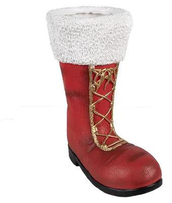 Productafbeelding van Clayre & Eef kerstdecoratie: schoenbeeld, 32x19x36 cm, rood, van keramiek