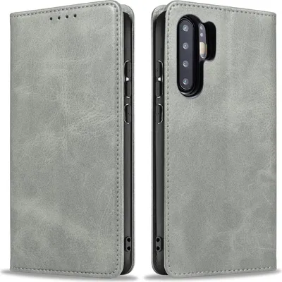 Produktbild von Handyhülle für Huawei P30 Pro Kunstleder Flip Cover Hülle Handytasche Case Kartenfach Farbe: Grau