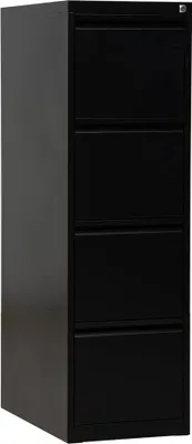 Produktbild von Gürkan Hängeregistraturschrank schwarz 4 Schubladen 40,0 x 62,0 x 132,0 cm, 1 St.