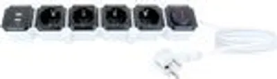 Image de Bloc multiprise flexible 4 prises 2 slots USB-A