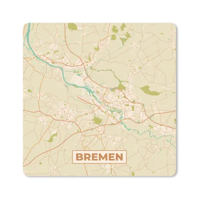 Produktbild von MuchoWow® Mauspad Mousepad Karte - Jahrgang - Bremen - Stadtplan 20x20 cm - Mousepads - Maus Mat - Pad - Mausunterlage - Desk Mat - Bureauartikeln