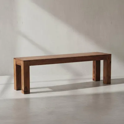 Sitzbank Landhaus-Stil_ Massivholz_ Akazie/Sheesham_ 160/180x45 cm_ 200/250 kg Belastung_ handgefertigt - KADIMA DESIGN_Farbe_ Braun_ Größe_ 140x35x45 cm_#sku_BARWL1.436#