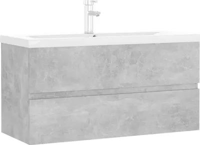 Obrázek produktu pro vidaXL Vanity Unit Vestavěná umyvadla Betonová šedá Dřevěný materiál