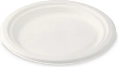 Produktbild von 250x Desserteller Kuchenteller Salatteller rund aus Zuckerrohr Ø 17.5 cm
