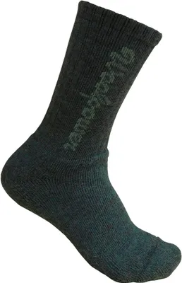 Produktbild von Woolpower Kinder Sport Socke 400 Logo forest green 32-35
