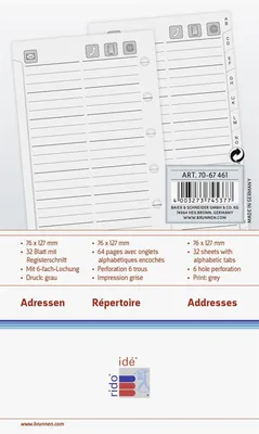 Productafbeelding van rido/idé 7067461: Adresplanner, formaat 7,6 x 12,7 cm