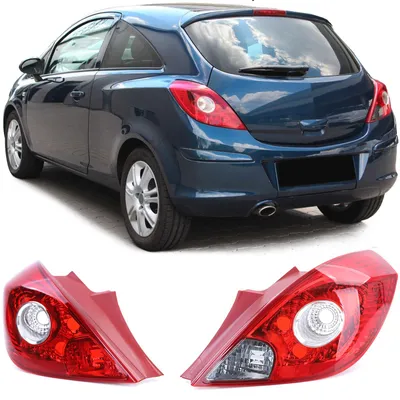 Immagine prodotto di Fari posteriori rossi, lato sinistro e destro, per Opel Corsa D a 3 porte, dal 2006 in poi