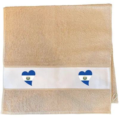 Produktbild von Huuraa Handtuch El Salvador Flagge Herz 50x100cm Sand Baumwolle Handtuch Geschenkidee