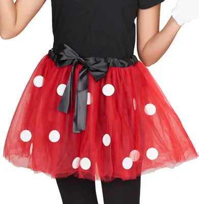 Produktbild von "Minnie Maus" Petticoat Tutu Rock - Länge 45cm | Rot Weiß