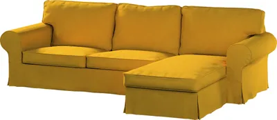 Produktbild von Dekoria Bezug für Ektorp 2-Sitzer Sofa mit Recamiere, senffarbe, Ektorp 2-Sitzer Sofabezug mit Recamiere