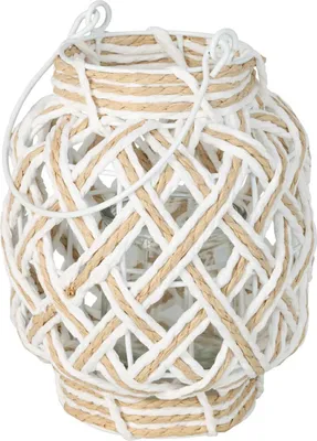 Image de H&S Decoration | Lampion avec cylindre en verre - 16x20 cm - style boho - pour l'intérieur et le jardin - sûr et élégant