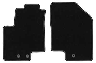Image de Tapis avant en moquette pour Hyundai ix20 2010-2018 (monospace) – 2 pièces, noirs, sur mesure – Wielganizator BASIC