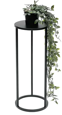 Produktbild von DanDiBo Blumenhocker Metall Schwarz Rund 50 cm Blumenständer Beistelltisch 96316 S Blumensäule Modern Pflanzenständer Pflanzenhocker