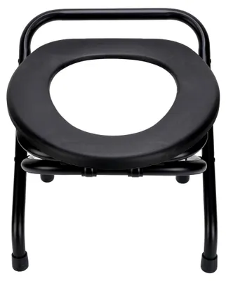 Produktbild von Zusammenklappbarer Toilettenstuhl für Erwachsene mit rutschfestem, ergonomischem Sitz – Eisenkonstruktion (38cm)