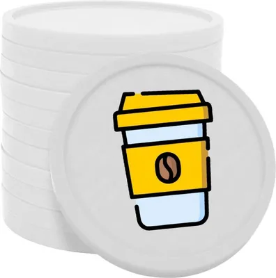 Obrázek produktu pro Spotřební žetony CombiCraft Coffee-To-Go bílé - Ø29mm - 100 kusů