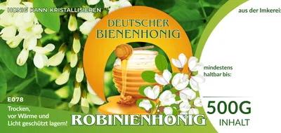 Produktbild von IMKERSHOP Etiketten bunt für deutschen Bienenhonig ROBINIENHONIG 100Stk/1Pack