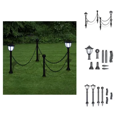 Zdjęcie produktu dla 2x lampa LED lampa solarna lampa zewnętrzna latarnia ogrodowa - oświetlenie zewnętrzne