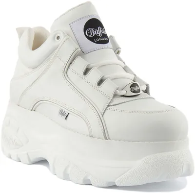 Obrázek produktu pro Buffalo 1339 14 2.0 pánské šněrovací kožené tenisky na platformě bílé - undefined / white