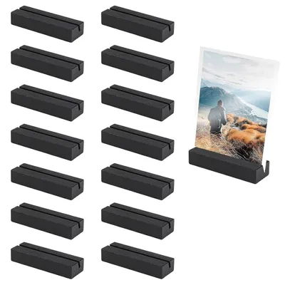Produktbild von TRANKIELO® - Holz-Kartenhalter - Set mit 14 Stück - Kompakte Fotohalter für Speisekarten und Tischkarten für Feiern