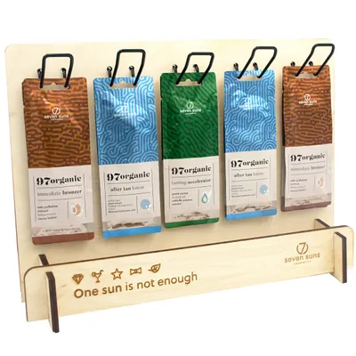 Produktbild von 7suns Holzdisplay für 5 Sachets