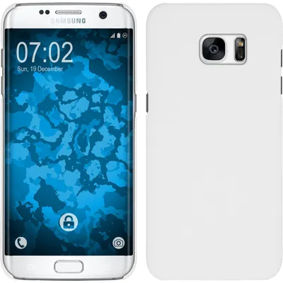 Produktbild von PhoneNatic Case kompatibel mit Samsung Galaxy S7 Edge - Hülle weiß gummiert Hard-case Cover