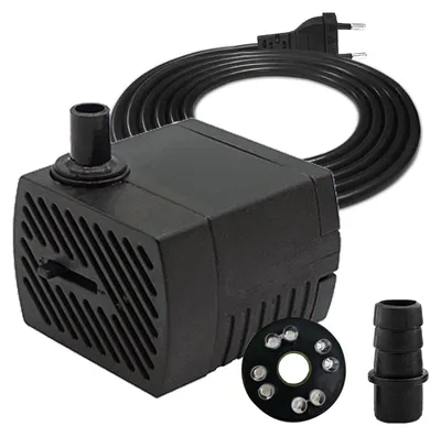 Productafbeelding van Mini-waterpomp, 4 W, 280 l/u, 110 V-220 V, 8 leds, vijverpomp