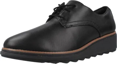 Produktbild von CLARKS Schnürschuhe Sharon Rae mit ultrabequemem OrthoLite® Hybrid® Fußbett 1216 Black Leather 36