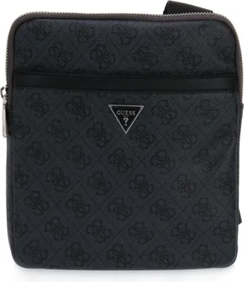Produktbild von Guess Vezzola Smart Umhängetasche schwarz mit Muster 23,5 x 20 x 3,5