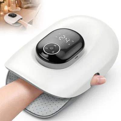 Produktbild von Handmassagegerät mit Wärme & Fingerdehnung, 4 Programme, 5 Druckstufen, 3 Temperaturen, 2000mAh, Groß–Arthrose Handschuh & Geschenk für Damen & Herren