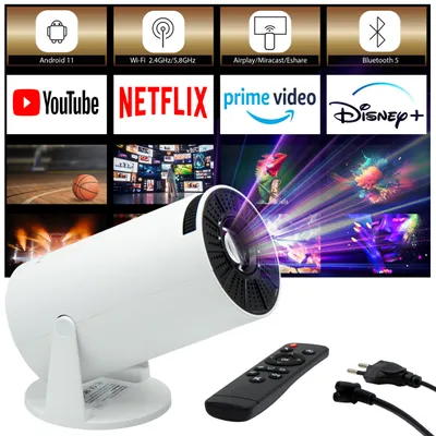 Produktbild von Kiano Relax Mini Beamer, Android Projektor HD 720p, WLAN, bis 130 Zoll, Weiß, KI-generiertes Bild