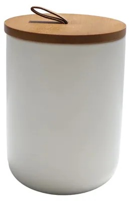 Keramik-Vorratsdose 800 ml, 10,3 cm Ø, 14,3 cm Höhe, Weiß