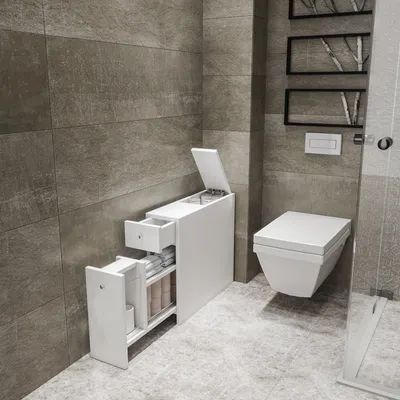 Produktbild von Skye Decor, Calencia - White, Badezimmerschränke, Badezimmerschränke, Weiß, 20 x 55 x 60 cm