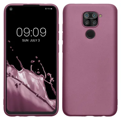 Produktbild von kwmobile Handyhülle für Xiaomi Redmi Note 9 Hülle - Silikon Case metallisch schimmernd - Schutzhülle Cover - Metallic Lavendel